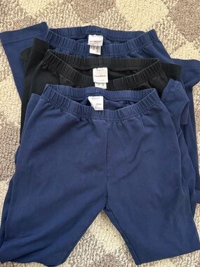 Hanna Andersson Navy & Black Kids Stretch Leggings - 3-Pack